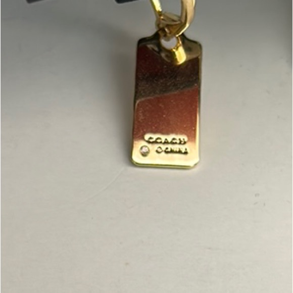 Coach Gold Dangle Earrings with Red,Orange,Yellow,Green “C’s” NWT! - Picture 10 of 13